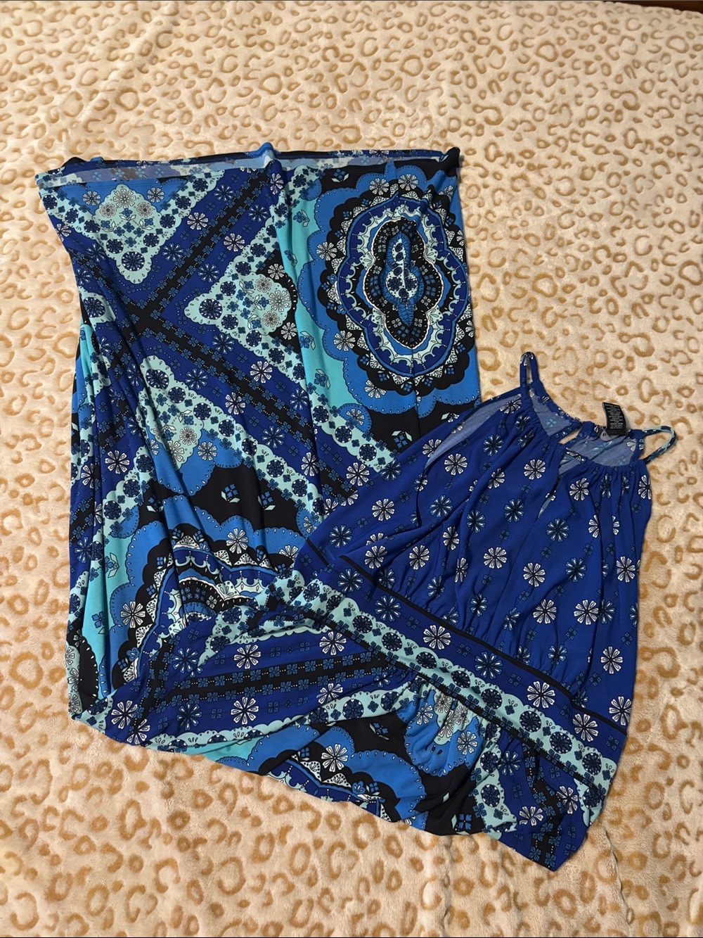 Blue Patterned Women's